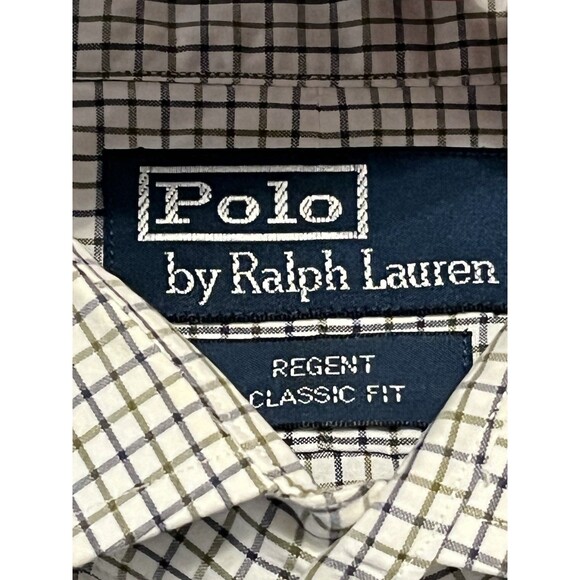 MENS POLO RALPH LAUREN REGENT CLASSIC FIT WHITE CHECK L/S DRESS SHIRT 18 XXL - Picture 3 of 11